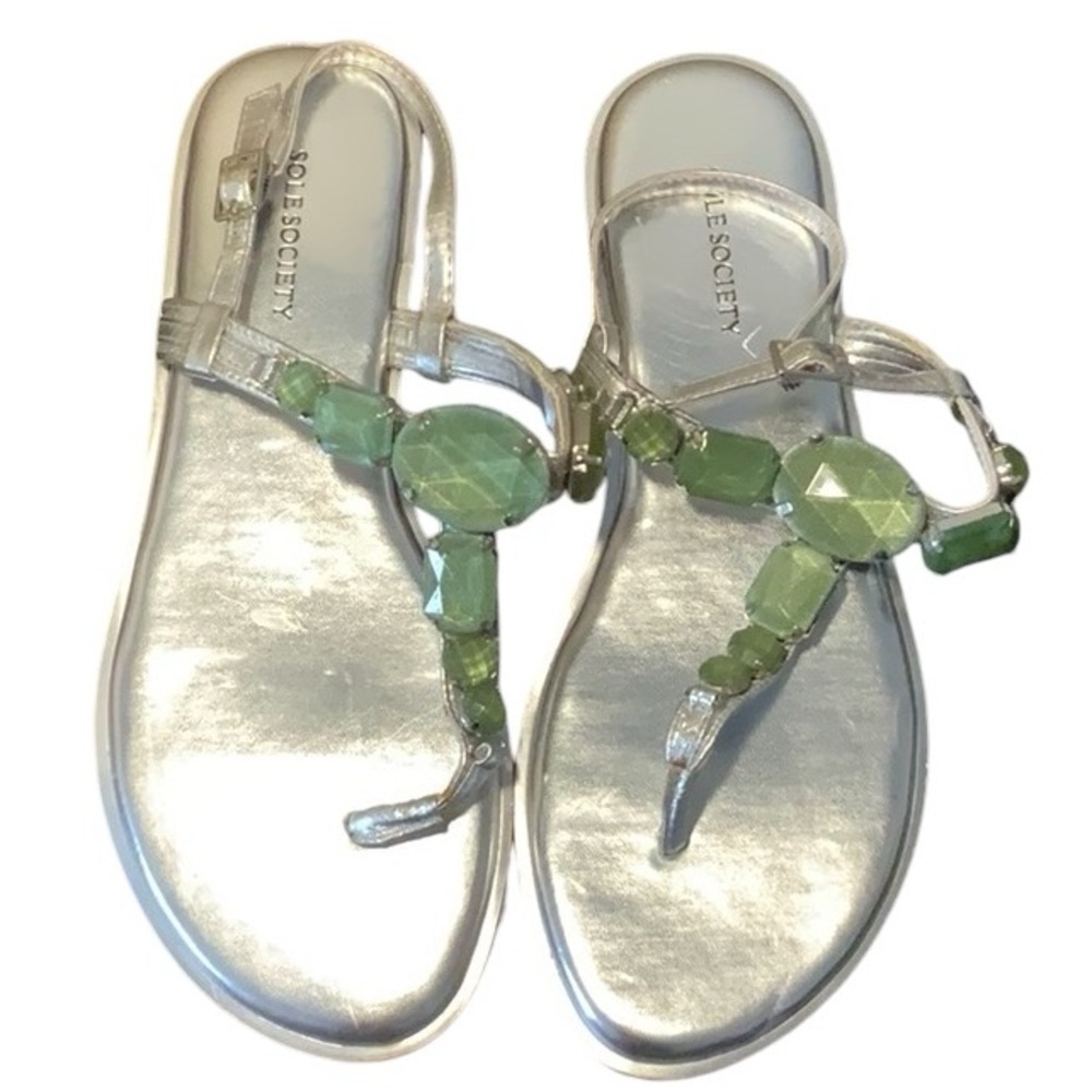 Sole Society Misha green stone sandal, Sz 40/10B